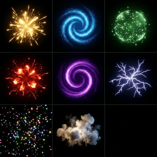 SlotVFX Preset Gallery — 100+ ready-made VFX particle presets for slot games including fire, explosions, magic, confetti, and screen transitions